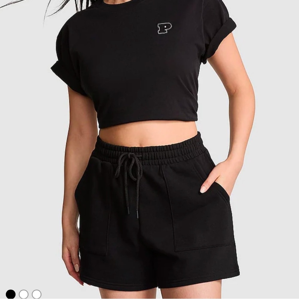 Victoria’s Secret Black Fleece Shorts Small